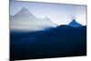 Annapurna and Annapurna South in the Morning Sun, Poon Hill, Annapurna Circuit, Ghorepani, Nepal-Dan Holz-Mounted Photographic Print