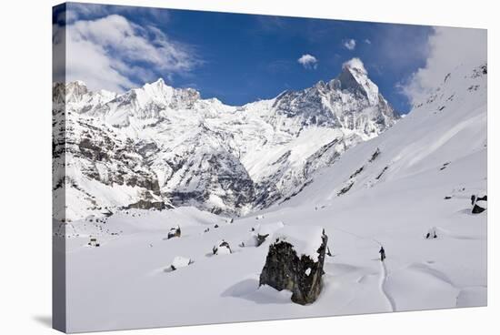 Annapurna Base Camp, Annapurna Himal, Nepal, Himalayas, Asia-Ben Pipe-Stretched Canvas