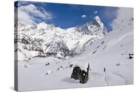 Annapurna Base Camp, Annapurna Himal, Nepal, Himalayas, Asia-Ben Pipe-Stretched Canvas