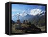 Annapurna Himalayan Range, Marsyangdi River Valley, Gandaki, Western Region (Pashchimanchal), Nepal-Jochen Schlenker-Framed Stretched Canvas