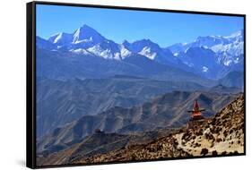 Annapurna landscape, Mustang, Nepal, Himalayas, Asia-null-Framed Stretched Canvas