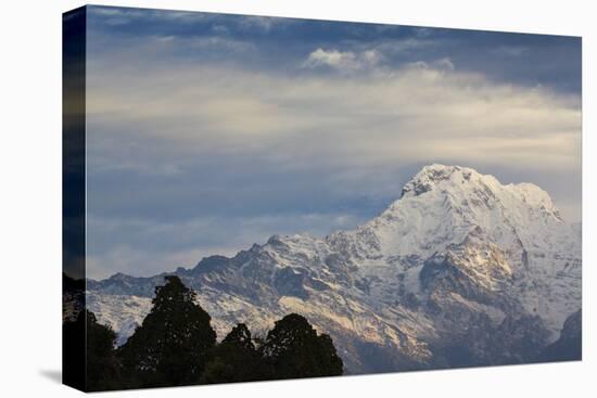 Annapurna South (Left) And Annapurna I (Right) From The South. Annapurna Conservation Area. Nepal-Oscar Dominguez-Stretched Canvas