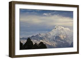 Annapurna South (Left) And Annapurna I (Right) From The South. Annapurna Conservation Area. Nepal-Oscar Dominguez-Framed Photographic Print