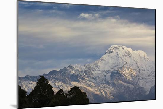 Annapurna South (Left) And Annapurna I (Right) From The South. Annapurna Conservation Area. Nepal-Oscar Dominguez-Mounted Photographic Print