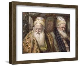 Annas and Caiaphas, Illustration for 'The Life of Christ', C.1886-94-James Tissot-Framed Giclee Print