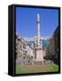 Annasaule Monument in the Centre of Innsbruck, Tirol, Austria-Gavin Hellier-Framed Stretched Canvas