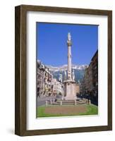 Annasaule Monument in the Centre of Innsbruck, Tirol, Austria-Gavin Hellier-Framed Photographic Print