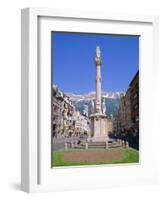 Annasaule Monument in the Centre of Innsbruck, Tirol, Austria-Gavin Hellier-Framed Photographic Print