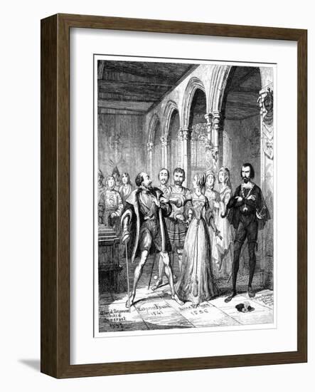 Anne Boleyn and Edward Seymour (1506-155), 19th Century-George Cruikshank-Framed Giclee Print