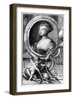 Anne Boleyn, Engraved by Jacobus Houbraken, 1738-Hans Holbein the Younger-Framed Giclee Print