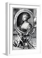 Anne Boleyn, Engraved by Jacobus Houbraken, 1738-Hans Holbein the Younger-Framed Giclee Print