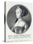 Anne Boleyn, Etched by Wenceslaus Hollar, 1649-Hans Holbein the Younger-Stretched Canvas