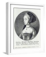 Anne Boleyn, Etched by Wenceslaus Hollar, 1649-Hans Holbein the Younger-Framed Giclee Print