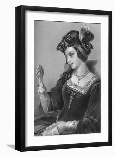 Anne Boleyn, the Second Wife of King Henry VIII, 1851-B Eyles-Framed Giclee Print