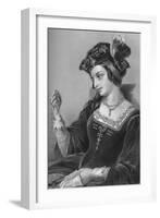 Anne Boleyn, the Second Wife of King Henry VIII, 1851-B Eyles-Framed Giclee Print