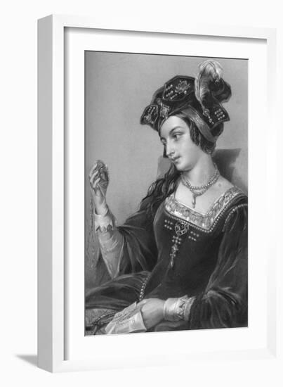 Anne Boleyn, the Second Wife of King Henry VIII, 1851-B Eyles-Framed Giclee Print