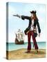 Anne Bonny, C1698, Irish Pirate-Karen Humpage-Stretched Canvas