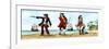 Anne Bonny, John 'Calico Jack' Rackam and Mary Read, 18th Century Pirates-Karen Humpage-Framed Giclee Print