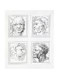 Grotesque Heads, 1730-Anne Claude Philippe-Giclee Print