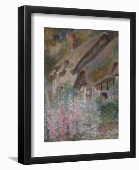 Anne Hathaway's Cottage (Pencil & W/C Heightened with White on Paper)-David Woodlock-Framed Premium Giclee Print