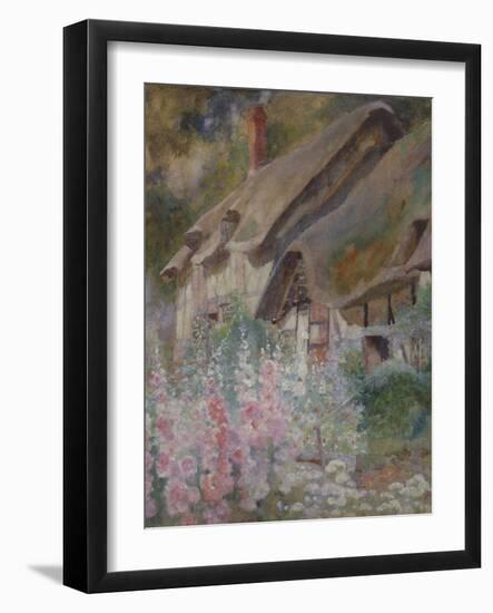 Anne Hathaway's Cottage (Pencil & W/C Heightened with White on Paper)-David Woodlock-Framed Giclee Print