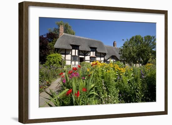 Anne Hathaway's Cottage, Stratford-Upon-Avon, Warwickshire, England, United Kingdom, Europe-Stuart Black-Framed Photographic Print