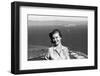 Anne Henderson, 21, on Vista Point at the Golden Gate Bridge, San Francisco, California-Allan Grant-Framed Photographic Print