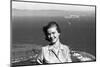 Anne Henderson, 21, on Vista Point at the Golden Gate Bridge, San Francisco, California-Allan Grant-Mounted Photographic Print