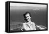 Anne Henderson, 21, on Vista Point at the Golden Gate Bridge, San Francisco, California-Allan Grant-Framed Stretched Canvas