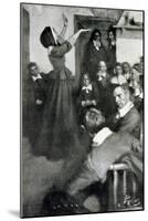 Anne Hutchinson Preaching in Her House in Boston, 1637, Illustration from "Colonies and Nation"-Howard Pyle-Mounted Giclee Print