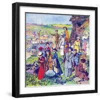 Anne Morgan Leading a Delegation of 87 Young American Women-null-Framed Giclee Print