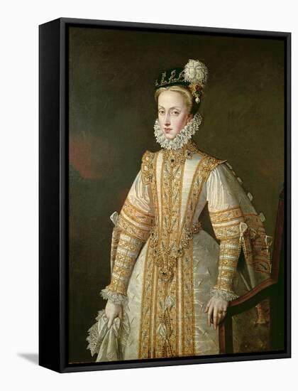 Anne of Austria (1549-80) Queen of Spain, c.1571-Alonso Sanchez Coello-Framed Stretched Canvas