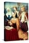 Anne of Brittany with St. Anne, St. Ursula and St. Helen-Jean Bourdichon-Stretched Canvas