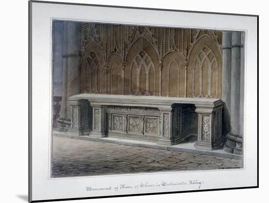 Anne of Cleves' Monument, Westminster Abbey, London, 1829-John Chessell Buckler-Mounted Giclee Print