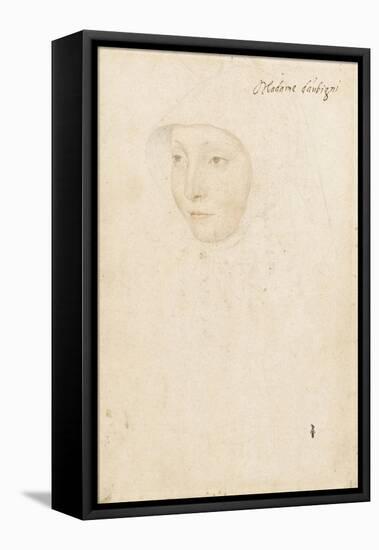 Anne of Queille, Wife of John Stuart, Earl of Aubigny-Jean Clouet-Framed Stretched Canvas
