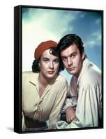 ANNE OF THE INDIES, 1951 directed by JACQUES TOURNEUR Jean Peters and Louis Jourdan (photo)-null-Framed Stretched Canvas