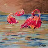 Trio Flamingos-Ormsby, Anne Ormsby-Art Print