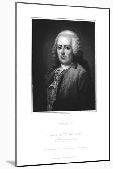 Anne Robert Jacques Turgot, French Politician and Economist, Early 19th Century-William Thomas Fry-Mounted Giclee Print