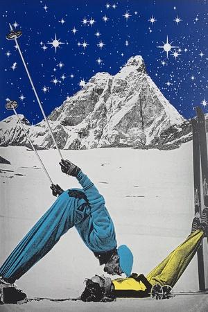 Ski paradise, 2021 (handmade screenprint)