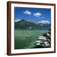 Annecy, Lake Annecy, Rhone Alpes, France, Europe-Stuart Black-Framed Photographic Print