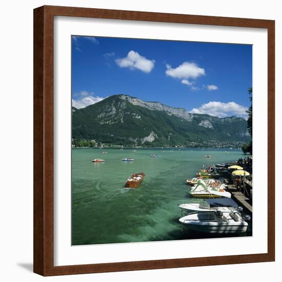 Annecy, Lake Annecy, Rhone Alpes, France, Europe-Stuart Black-Framed Photographic Print