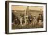 Annette Roy Said to Be 7 and Napoleon Ruel Said to Be 9 Picking Cranberries at Smart's Bog-Lewis Wickes Hine-Framed Photographic Print