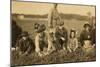 Annette Roy Said to Be 7 and Napoleon Ruel Said to Be 9 Picking Cranberries at Smart's Bog-Lewis Wickes Hine-Mounted Photographic Print