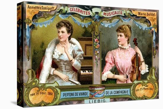 Annette Von Essipoff and Marie Soldat, C1900-null-Stretched Canvas