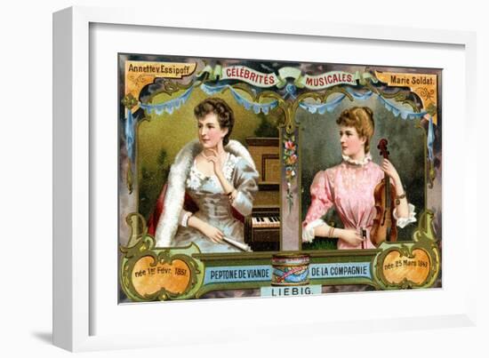 Annette Von Essipoff and Marie Soldat, C1900-null-Framed Giclee Print