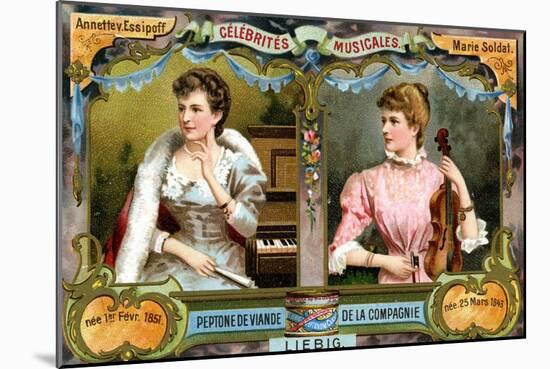 Annette Von Essipoff and Marie Soldat, C1900-null-Mounted Giclee Print