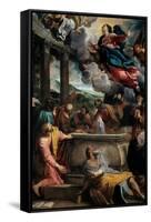 Annibale Carracci / 'The Assumption of the Virgin Mary', ca. 1587, Italian School, Oil on canva...-ANNIBALE CARRACCI-Framed Stretched Canvas