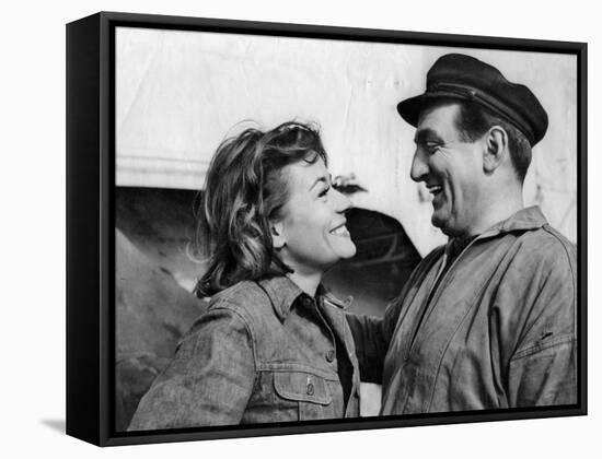 Annie Girardot and Lino Ventura: Le Bateau D'Emile, 1962-Marcel Dole-Framed Stretched Canvas