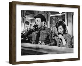 Annie Girardot and Lino Ventura: Le Bateau D'Emile, 1962-Marcel Dole-Framed Photographic Print