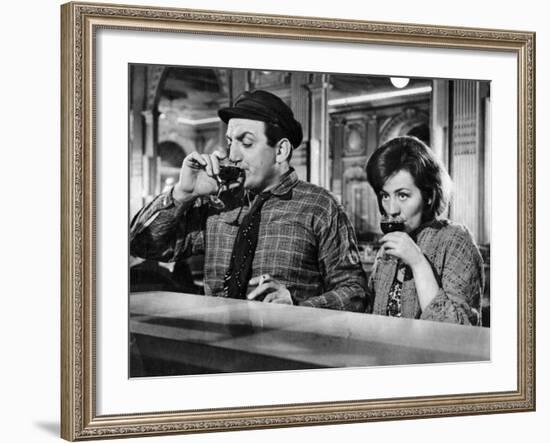 Annie Girardot and Lino Ventura: Le Bateau D'Emile, 1962-Marcel Dole-Framed Photographic Print